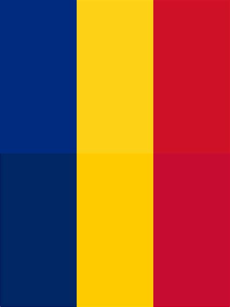 romania flag and chad flag
